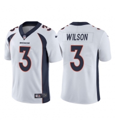 Men Denver Broncos 3 Russell Wilson White Vapor Untouchable Limited Stitched Jersey
