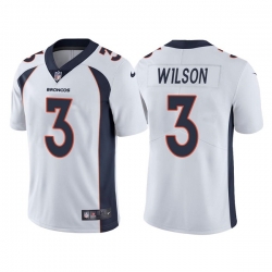 Men Denver Broncos 3 Russell Wilson White Vapor Untouchable Limited Stitched Jersey