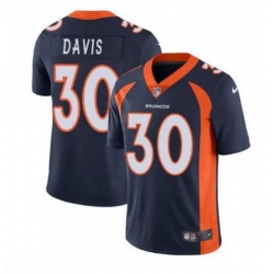 Men Denver Broncos 30 Terrell Davis Navy Vapor Untouchable Limited Stitched jersey