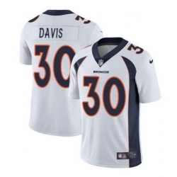 Men Denver Broncos 30 Terrell Davis White Vapor Untouchable Limited Stitched jersey