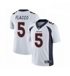 Men Denver Broncos 5 Joe Flacco White Vapor Untouchable Limited Player Football Jersey