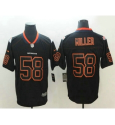 Men Denver Broncos 58 Von Miller 2018 Black Lights Out Color Rush Stitched NFL Nike Limited Jersey