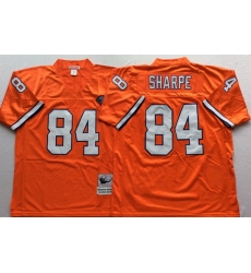 Men Denver Broncos 84 Shannon Sharpe Orange M&N Throwback Jersey