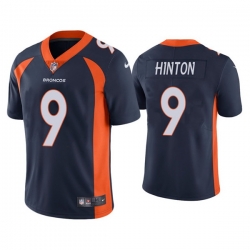 Men Denver Broncos 9 Kendall Hinton Navy Vapor Untouchable Limited Stitched Jersey