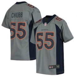 Men Denver Broncos Bradley Chubb 55 Gray jersey