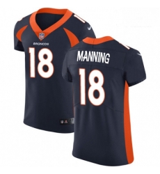Men Nike Denver Broncos 18 Peyton Manning Navy Blue Alternate Vapor Untouchable Elite Player NFL Jersey