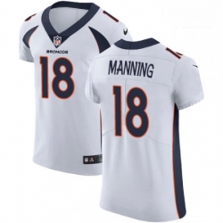 Men Nike Denver Broncos 18 Peyton Manning White Vapor Untouchable Elite Player NFL Jersey