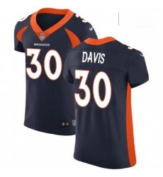 Men Nike Denver Broncos 30 Terrell Davis Navy Blue Alternate Vapor Untouchable Elite Player NFL Jersey
