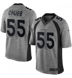 Men Nike Denver Broncos 55 Bradley Chubb Limited Gray Gridiron NFL Jersey