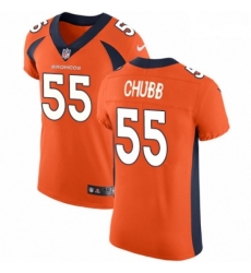 Men Nike Denver Broncos 55 Bradley Chubb Orange Team Color Vapor Untouchable Elite Player NFL Jersey