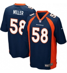 Men Nike Denver Broncos 58 Von Miller Game Navy Blue Alternate NFL Jersey