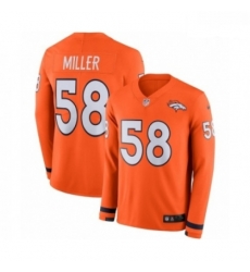 Men Nike Denver Broncos 58 Von Miller Limited Orange Therma Long Sleeve NFL Jersey