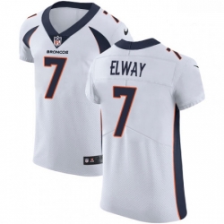 Men Nike Denver Broncos 7 John Elway White Vapor Untouchable Elite Player NFL Jersey