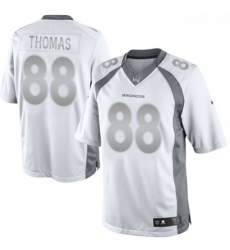 Men Nike Denver Broncos 88 Demaryius Thomas Limited White Platinum NFL Jersey