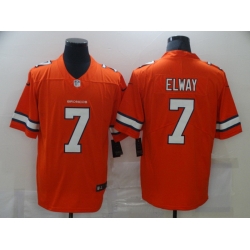 Men Nike Denver Broncos John Elway ７ Orange Rush Vapor Untouchable NFL Jersey
