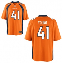 Men Nike Denver Broncos Kenny Young 41 Orange Vapor Limited NFL Jersey