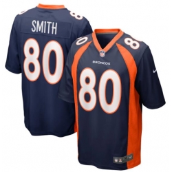 Men Nike Denver Broncos Rod Smith 80 Blue Vapor Limited Jersey