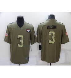 Men's Denver Broncos #3 Russell Wilson Olive With Camo 2017 Salute To Service Stitched NFL Nike Limited Jersey