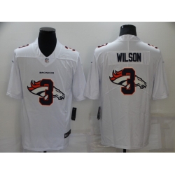 Men's Denver Broncos #3 Russell Wilson White 2020 Shadow Logo Vapor Untouchable Stitched NFL Nike Limited Jersey
