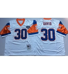 Mitchell And Ness Broncos #30 terrell davis white Throwback Stitched NFL Jersey