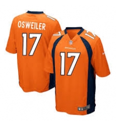 NEW Denver Broncos #17 Brock osweiler Orange Team Color NFL New Elite Jersey