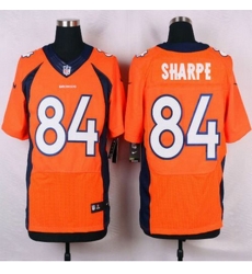 NEW Denver Broncos #84 Shannon Sharpe Orange Team Color Men Stitched NFL Elite jersey