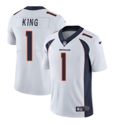 Nike Broncos #1 Marquette King White Mens Stitched NFL Vapor Untouchable Limited Jersey
