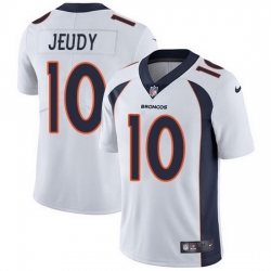 Nike Broncos 10 Jerry Jeudy White Men Stitched NFL Vapor Untouchable Limited Jersey