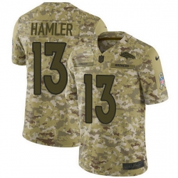 Nike Broncos 13 KJ Hamler Camo Men Stitched NFL Limited 2018 Salute To Service Jersey