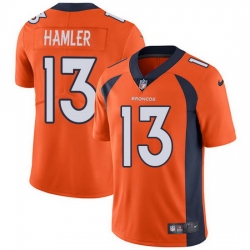 Nike Broncos 13 KJ Hamler Orange Team Color Men Stitched NFL Vapor Untouchable Limited Jersey