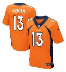 Nike Broncos #13 Trevor Siemian Orange Team Color Mens Stitched NFL New Elite Jersey