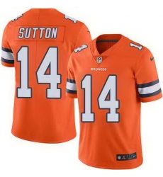 Nike Broncos 14 Courtland Sutton Orange Color Rush Limited Jersey