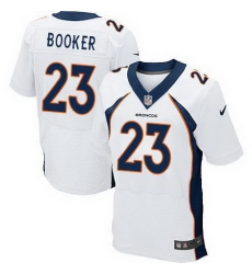 Nike Broncos #23 Devontae Booker White Mens Stitched NFL New Elite Jersey