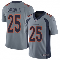 Nike Broncos 25 Melvin Gordon III Gray Men Stitched NFL Limited Inverted Legend Jersey