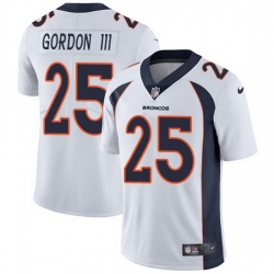 Nike Broncos 25 Melvin Gordon III White Men Stitched NFL Vapor Untouchable Limited Jersey