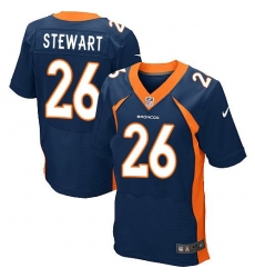 Nike Broncos #26 Darian Stewart Navy Blue Alternate Mens Stitched NFL New Elite Jersey