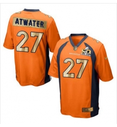 Nike Broncos #27 Steve Atwater Orange Team Color Mens Stitched NFL Game Super Bowl 50 Collection Jersey