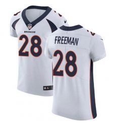 Nike Broncos #28 Royce Freeman White Mens Stitched NFL Vapor Untouchable Elite Jersey