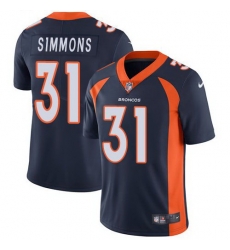 Nike Broncos 31 Justin Simmons Navy Alternate Vapor Untouchable Limited Jersey