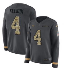 Nike Broncos #4 Case Keenum Anthracite Salute to Service