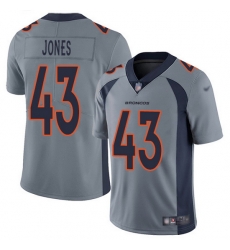 Nike Broncos 43 Joe Jones Gray Men Stitched NFL Limited Inverted Legend Jersey