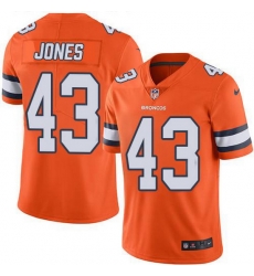 Nike Broncos 43 Joe Jones Orange Men Stitched NFL Limited Rush Jersey