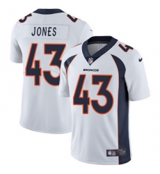 Nike Broncos 43 Joe Jones White Men Stitched NFL Vapor Untouchable Limited Jersey