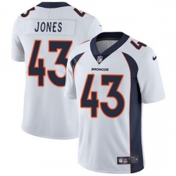 Nike Broncos 43 Joe Jones White Men Stitched NFL Vapor Untouchable Limited Jersey