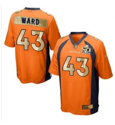 Nike Broncos #43 T J  Ward Orange Team Color Mens Stitched NFL Game Super Bowl 50 Collection Jersey