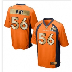 Nike Broncos #56 Shane Ray Orange Team Color Mens Stitched NFL Game Super Bowl 50 Collection Jersey
