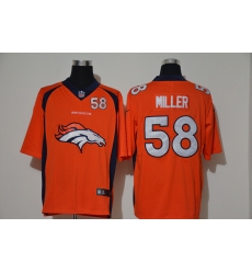 Nike Broncos 58 Von Miller Orange Team Big Logo Number Vapor Untouchable Limited Jersey
