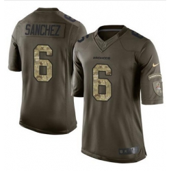 Nike Broncos #6 Mark Sanchez Green Mens Stitched NFL Limited Salute To Service Jersey