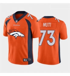 Nike Broncos 73 Netane Muti Orange Team Big Logo Vapor Untouchable Limited Jersey