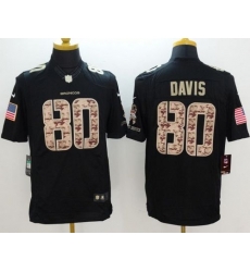 Nike Broncos #80 Vernon Davis Black Mens Stitched NFL Limited Salute to Service Jersey